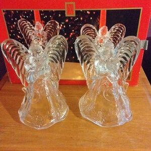 Madison Avenue  7 1/8 Crystal Candle Holders
